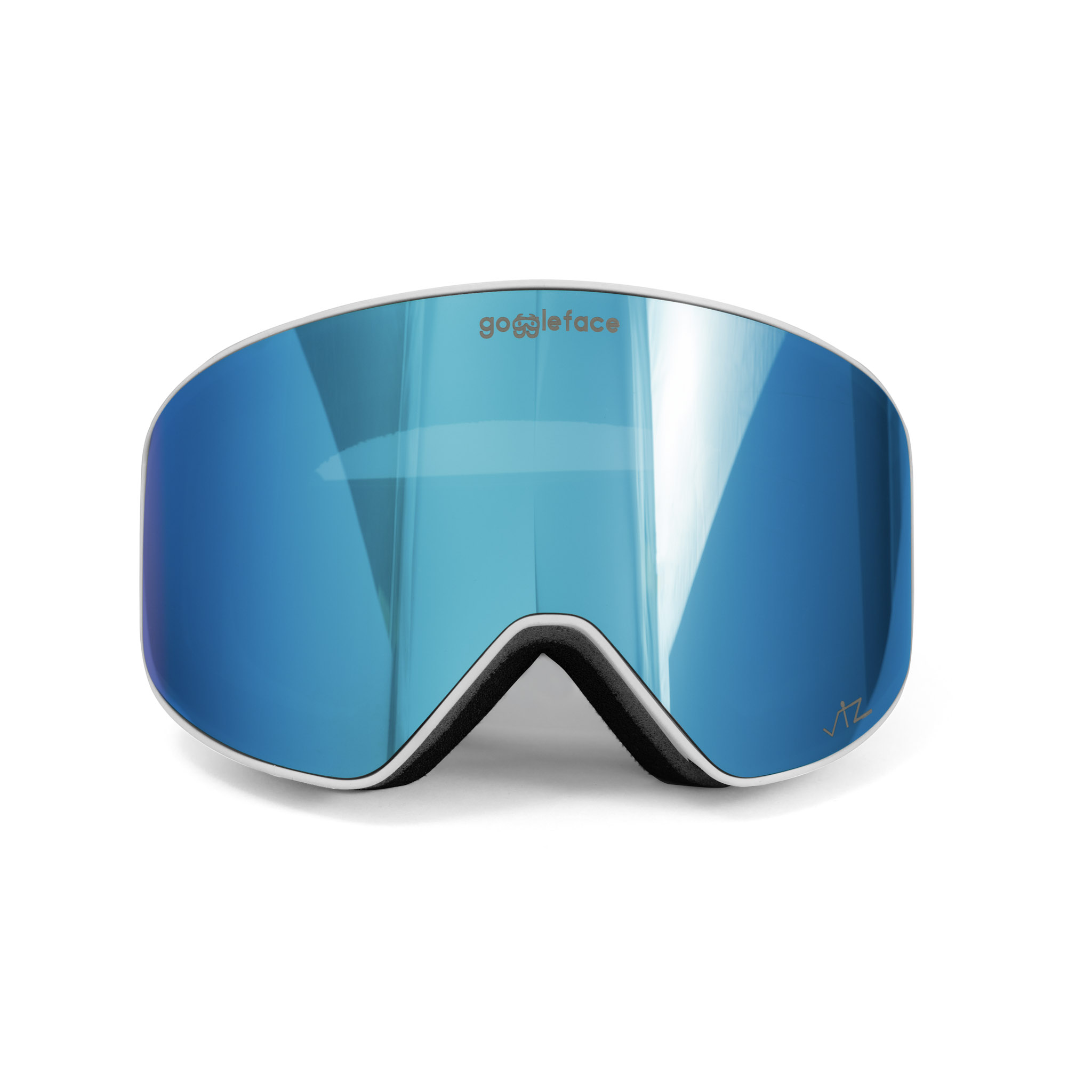 Goggleface Straight Line White Blue