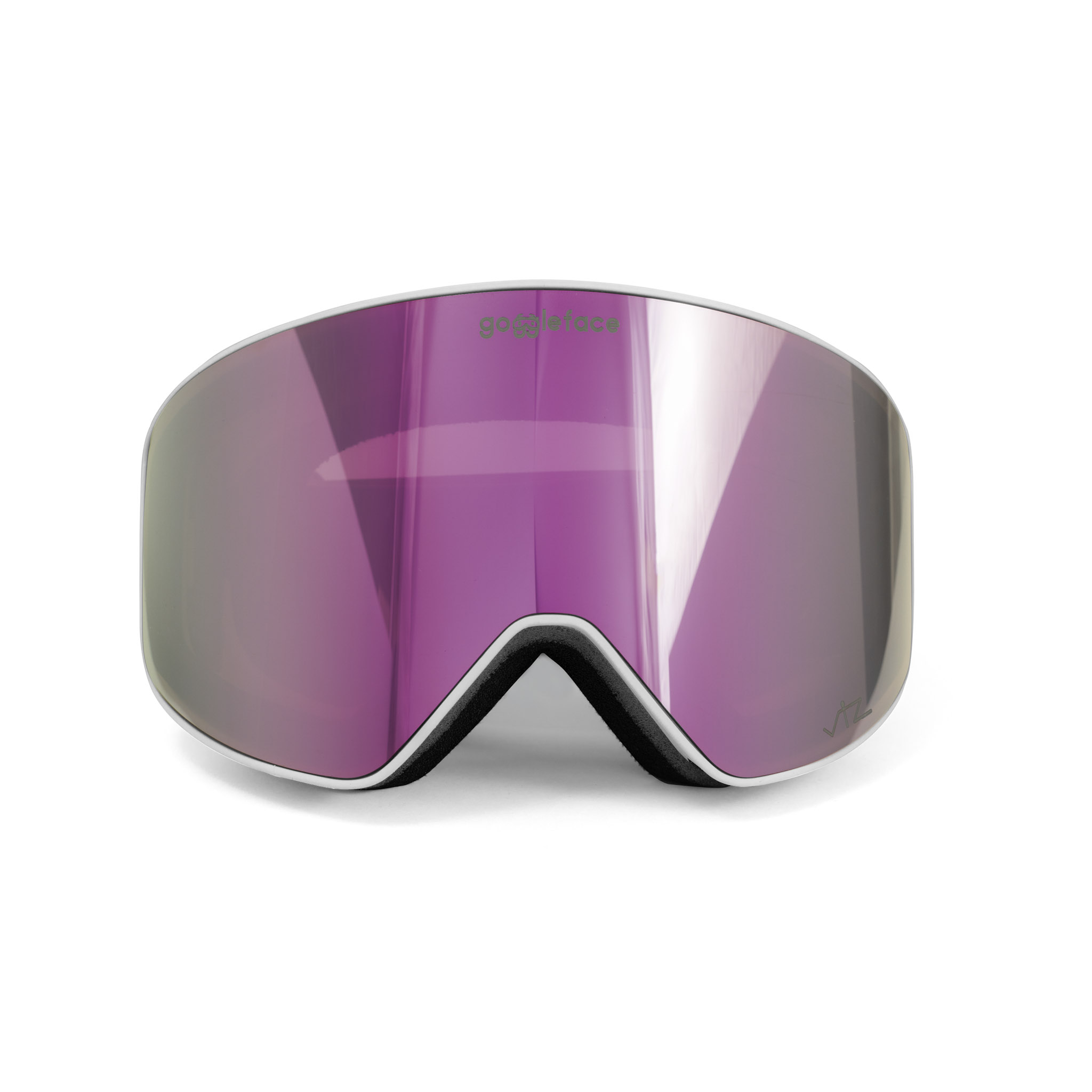 Goggleface Straight Line White Pink